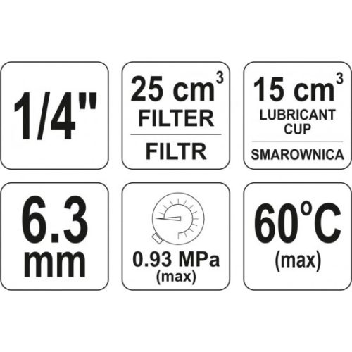 Levegőelőkészitő 1/4 colos 25 CM3