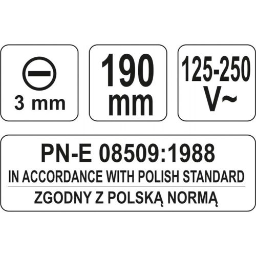 Fáziskereső 190mm 125-250V  